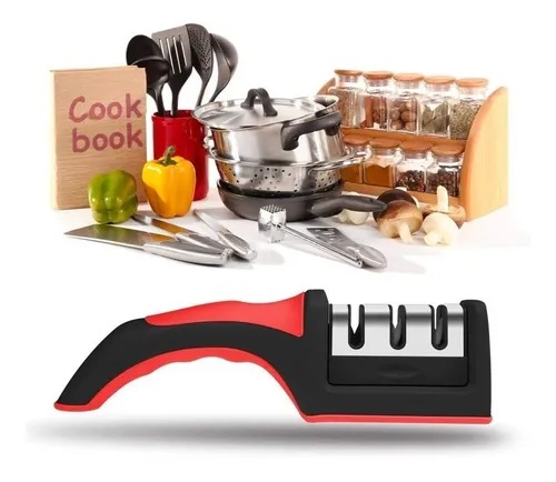Afiladores de cuchillos de mano de grano 300/600 de doble cara para afilar  cuchillos de cocina, tijeras, herramientas de jardín con afilador de
