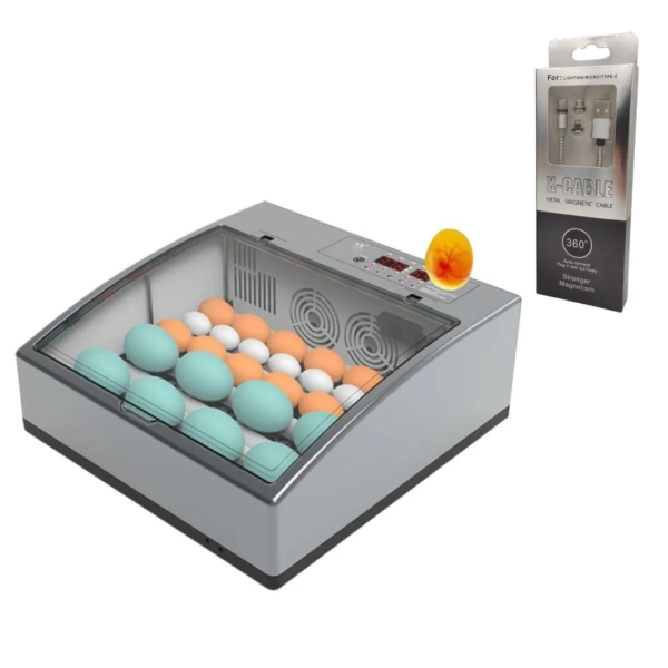 INCUBADORA AUTOMÁTICA DE 36 HUEVOS DUAL 220V/12V VERSIÓN 2024